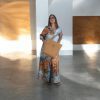 ΧΑΛΚΗ χειροποίητη μεγάλη τσάντα ώμου από φυσικό φελλό Anifantou
